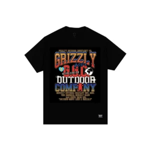 CAMISETA GRIZZLY BACK TO BACK BLK GODZILLASTORES CAMGR0045